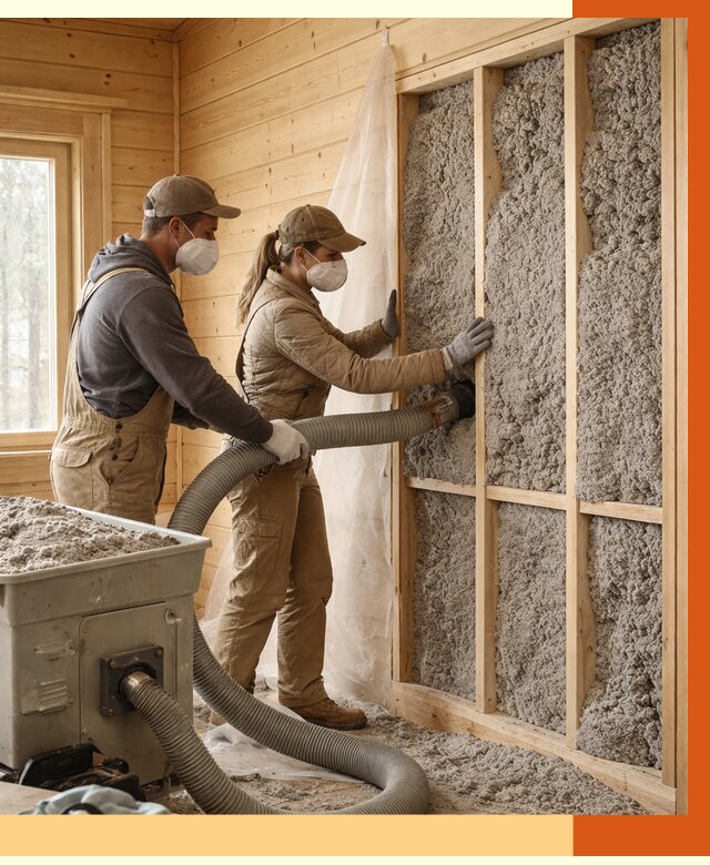 Утепление дачного дома эковатой в Новоалтайске от 1482 руб./м2 — комплексно, ТепломастерНвл