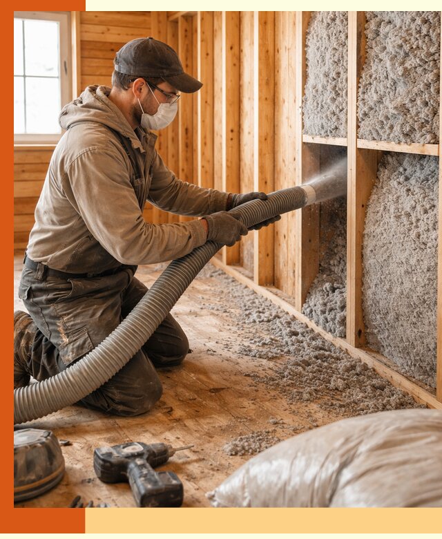 Утепление дачного дома эковатой в Новоалтайске — быстро и надёжно