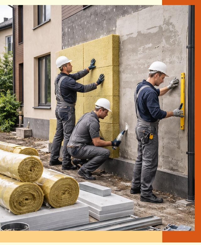 Утепление таунхауса в Новоалтайске от 7361 руб/м2 — комплекс под ключ | ТепломастерНвл