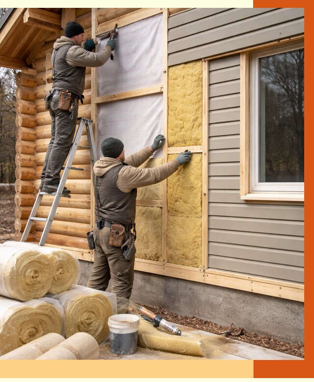 Утепление деревянного дома в Новоалтайске от 6339 руб./м2 — заказать работы | ТепломастерНвл