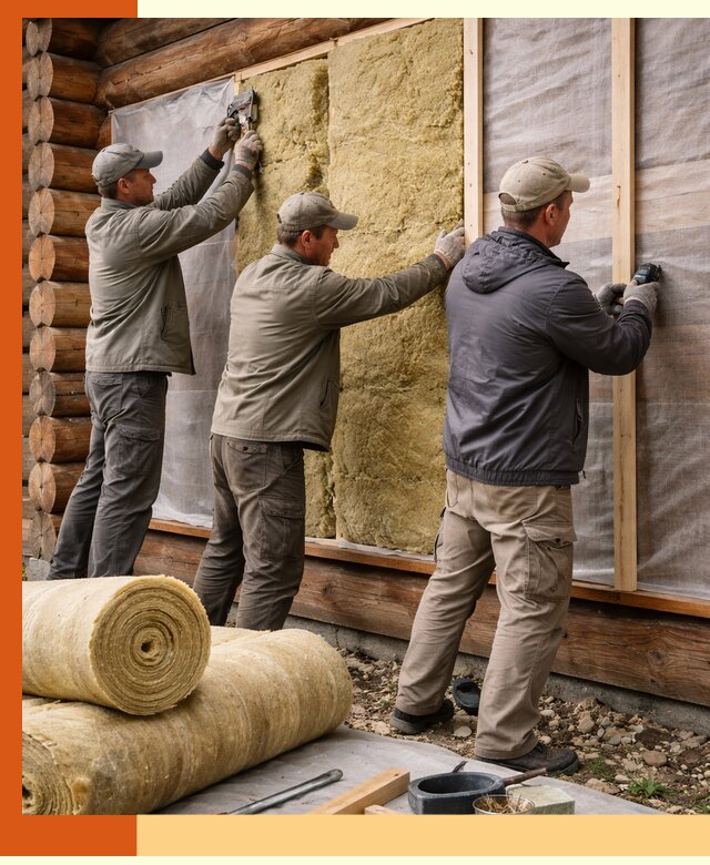 Утепление деревянного дома в Новоалтайске эффективными технологиями