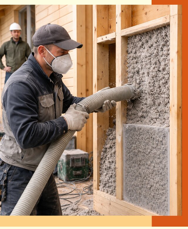 Утепление дома из бруса эковатой в Новоалтайске от 1891 руб/м2 | ТепломастерНвл
