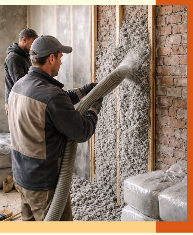 Утепление кирпичного дома эковатой в Новоалтайске от 2403 руб./м² | ТепломастерНвл