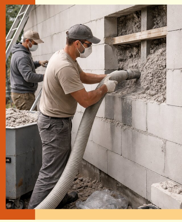 Утепление дома из газобетона эковатой в Новоалтайске