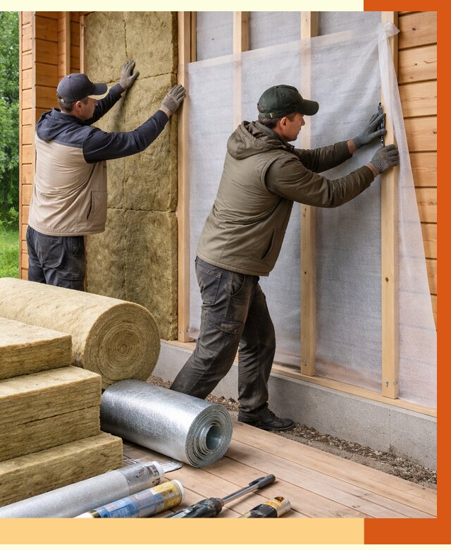 Утепление дома из двойного бруса в Новоалтайске от 4908 руб./м² — ТепломастерНвл под ключ