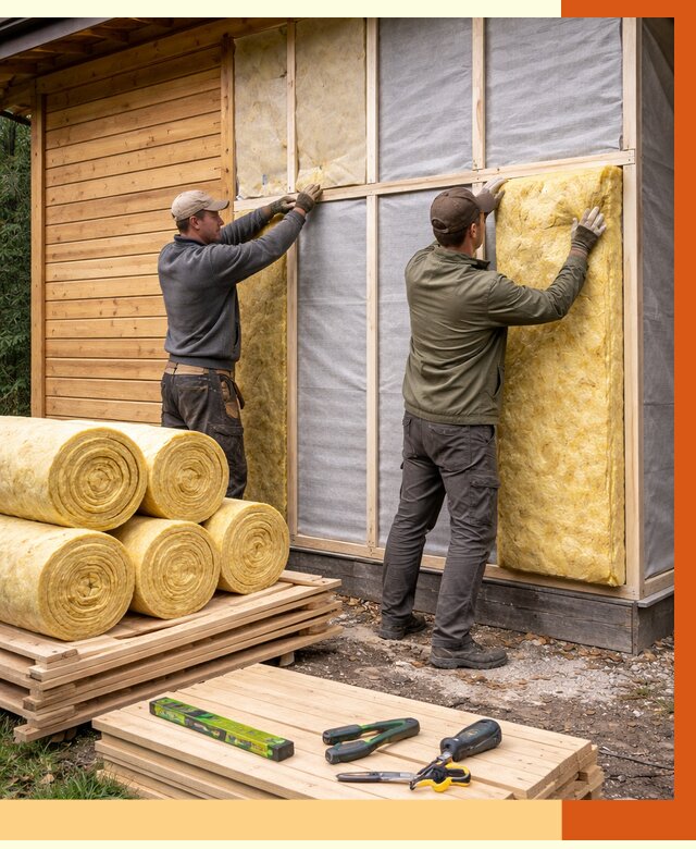 Утепление бани снаружи в Новоалтайске от 86904 руб. под ключ | ТепломастерНвл