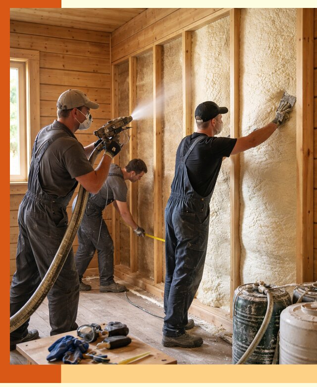 Утепление бани пенополиуретаном (ППУ) в Новоалтайске