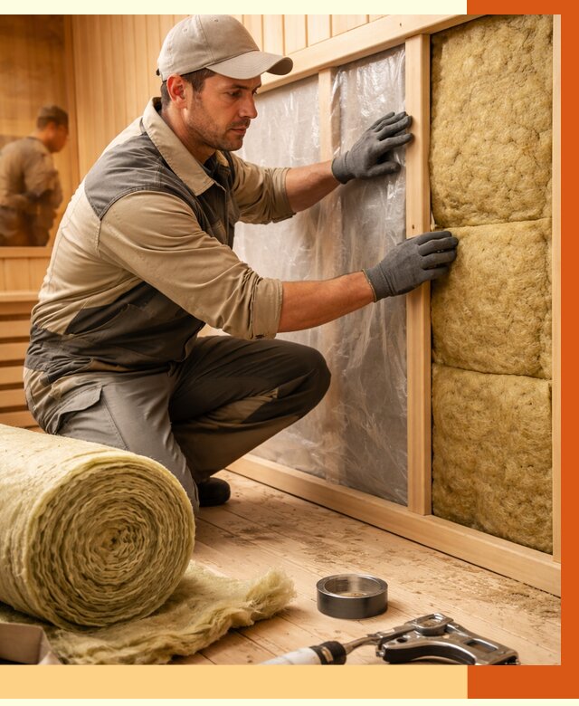 Утепление сауны изнутри в Новоалтайске от 6646 руб. за м2 | ППУ, под ключ — ТепломастерНвл