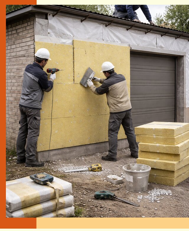 Утепление гаража снаружи в Новоалтайске качественно и надёжно