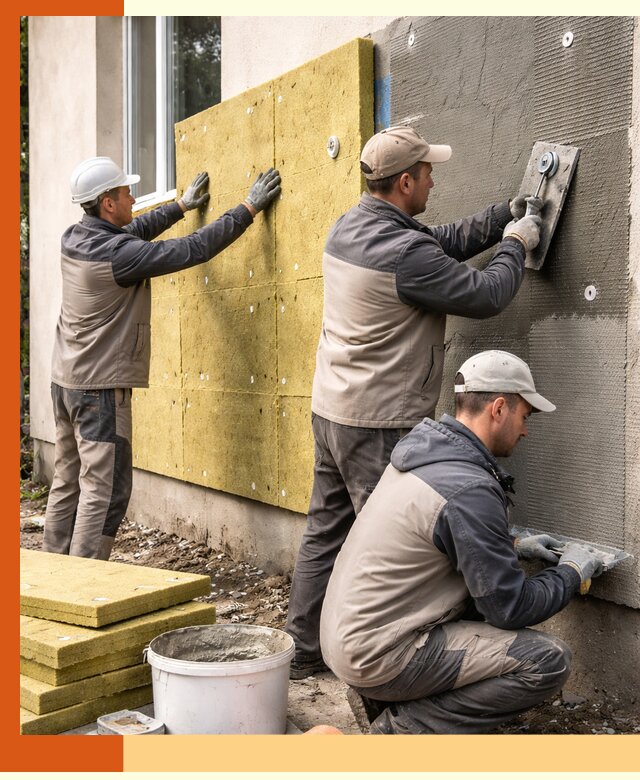 Утепление фасада под штукатурку в Новоалтайске — энергоэффективная технология