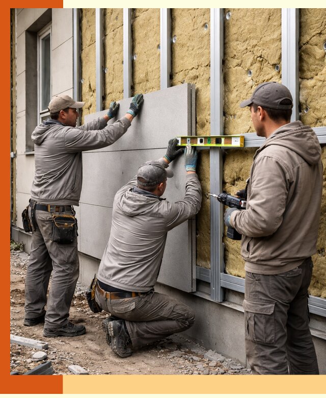 Утепление вентилируемого фасада под ключ в Новоалтайске