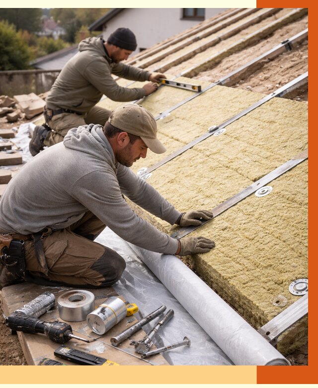 Утепление крыши снаружи в Новоалтайске под ключ от 1227 руб./м2 | ТепломастерНвл