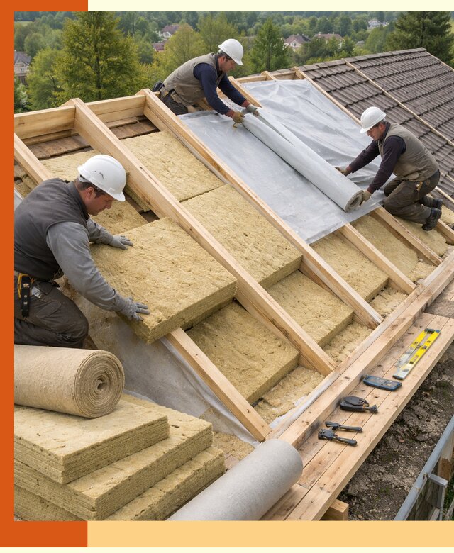 Утепление скатной крыши в Новоалтайске качественно и надёжно