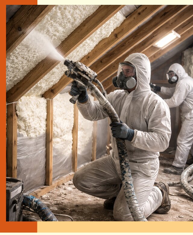 Утепление чердака пенополиуретаном (ППУ) в Новоалтайске