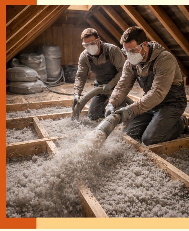 Утепление чердака эковатой в Новоалтайске — быстро и надёжно