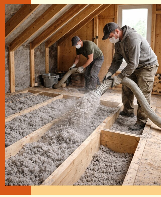 Утепление мансарды эковатой в Новоалтайске с гарантией качества