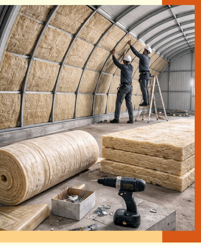 Утепление арочного ангара в Новоалтайске от 3272 руб./м2 под ключ | ТепломастерНвл