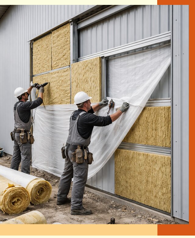 Утепление металлического склада в Новоалтайске от 4601 руб/м2 — комплексное утепление под ключ | ТепломастерНвл