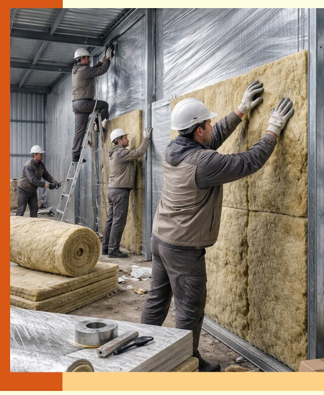 Утепление металлического склада в Новоалтайске: теплоизоляция и герметизация