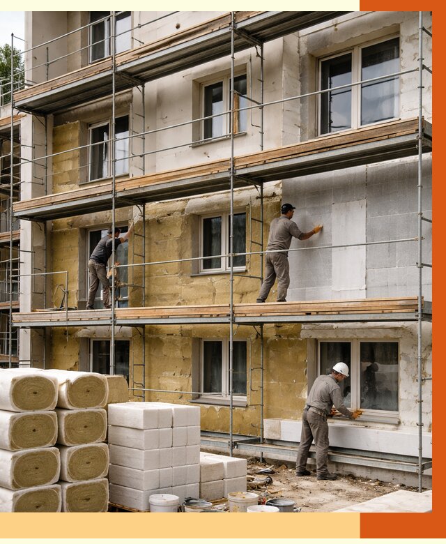 Утепление гостиницы в Новоалтайске от 7361 руб./м2 — комплексно, ППУ, под ключ | ТепломастерНвл