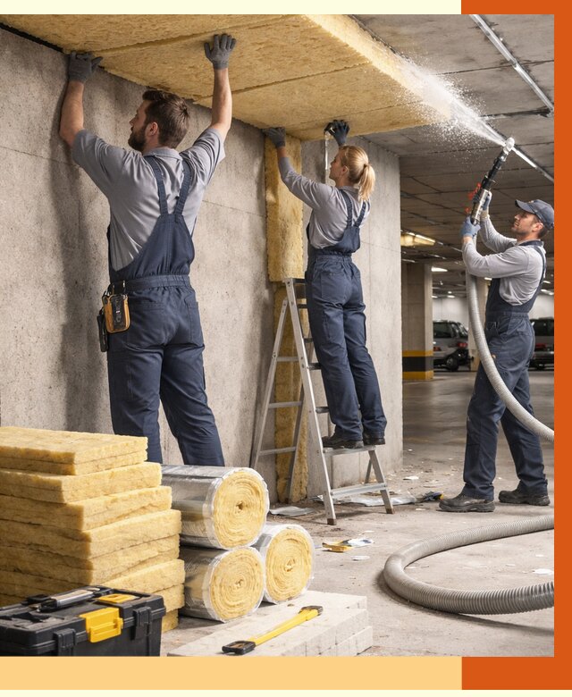 Утепление паркинга в Новоалтайске от 6952 руб./м2 — работы под ключ | ТепломастерНвл