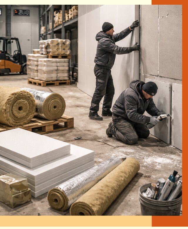 Утепление холодного склада в Новоалтайске от 8690 руб/м2 — комплексное под ключ | ТепломастерНвл