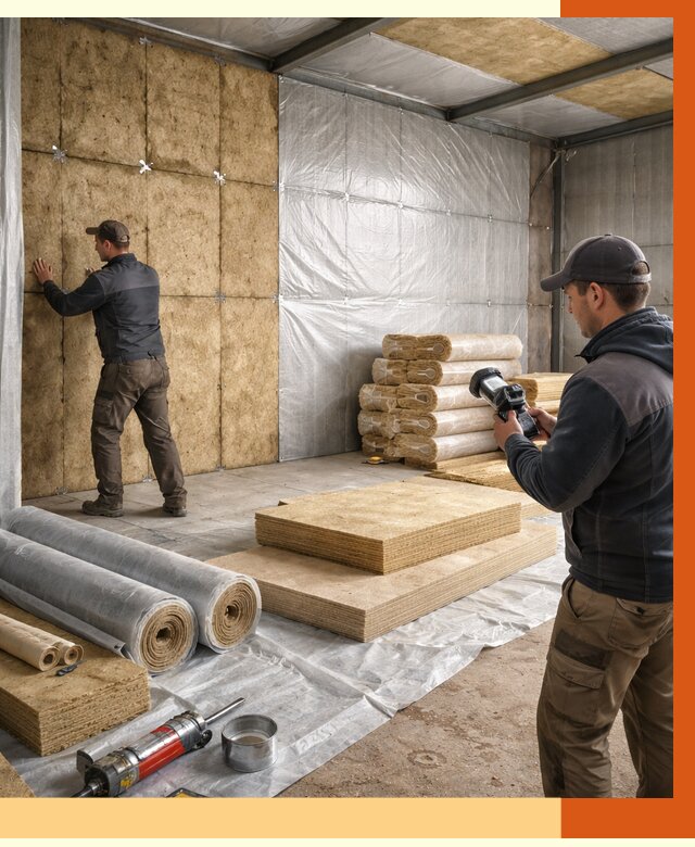 Утепление теплого склада в Новоалтайске под ключ от 11758 руб/м² | ТепломастерНвл