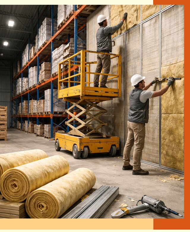 Утепление торгового склада в Новоалтайске от 3272 руб/м2 — комплексно и под ключ | ТепломастерНвл