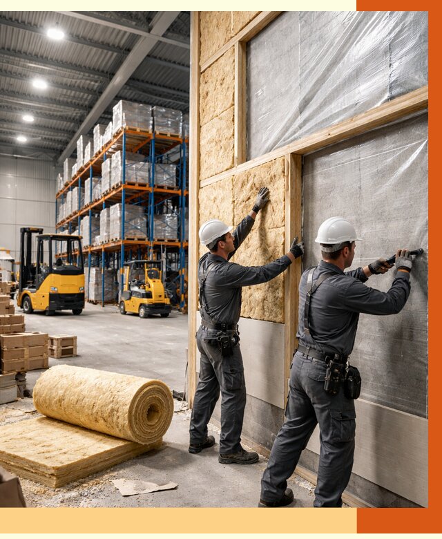 Утепление склада с техникой в Новоалтайске от 4294 руб./м2 — комплексно под ключ | ТепломастерНвл