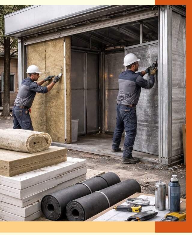 Утепление павильона шаурма в Новоалтайске под ключ от 1227 руб. за м² | ТепломастерНвл