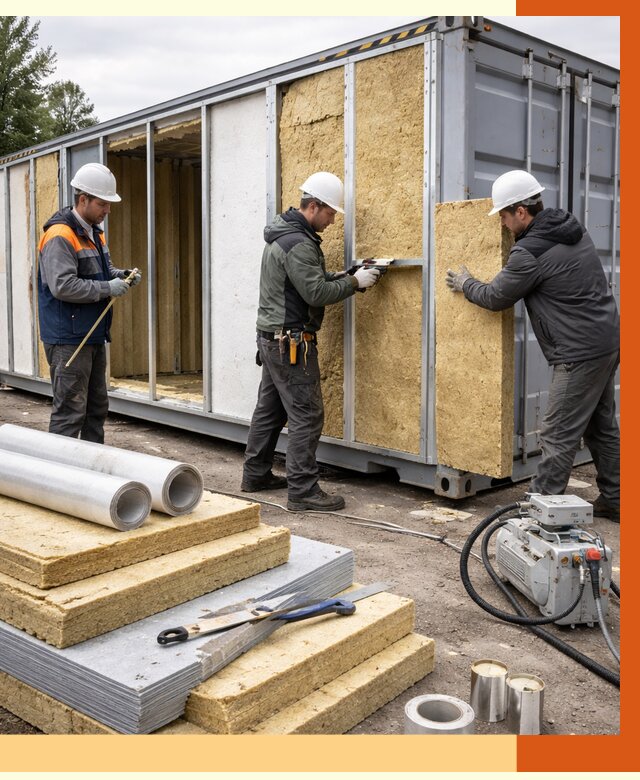 Утепление морского контейнера в Новоалтайске от 3834 руб. под ключ | ТепломастерНвл