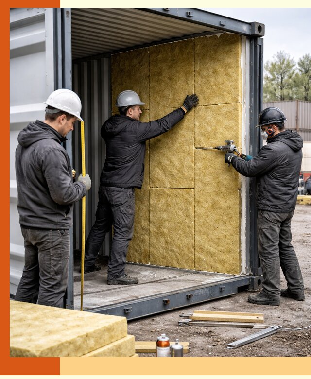 Утепление морского контейнера в Новоалтайске: надежная теплоизоляция и защита
