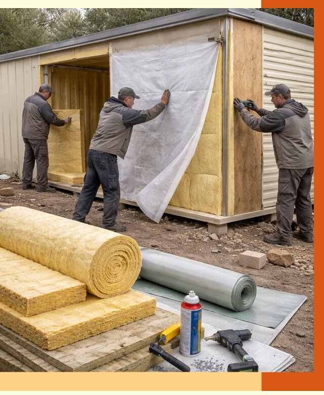 Утепление строительной бытовки в Новоалтайске от 12780 руб. под ключ | ТепломастерНвл