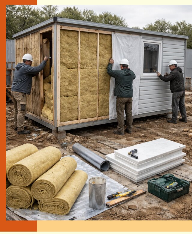 Утепление строительной бытовки под ключ в Новоалтайске для любых условий