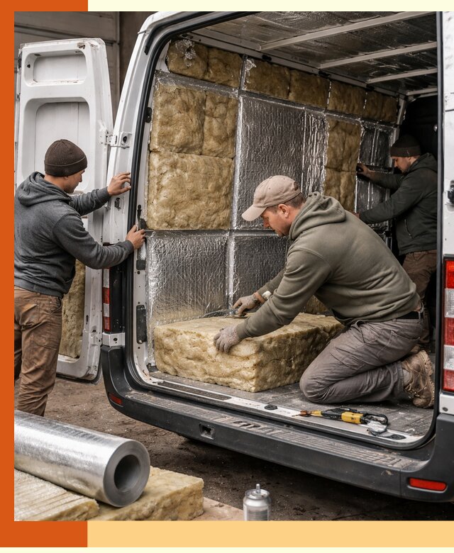 Утепление фургона в Новоалтайске: профессиональная теплоизоляция и шумоизоляция