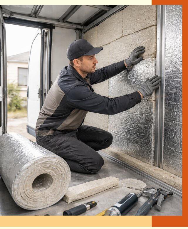 Утепление фургона рефрижератора в Новоалтайске от 12780 руб./м² под ключ | ТепломастерНвл