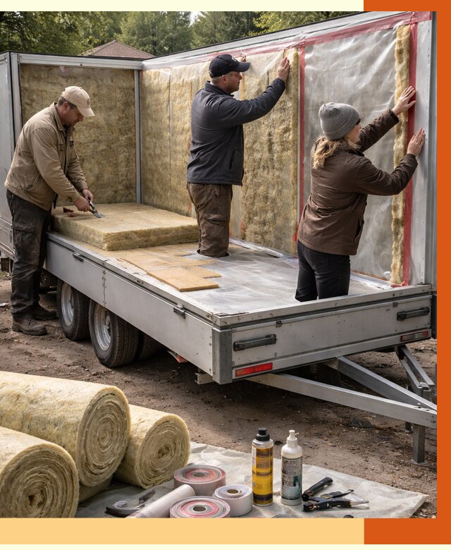 Утепление прицепа в Новоалтайске под ключ от 12780 руб. — комплекс от ТепломастерНвл