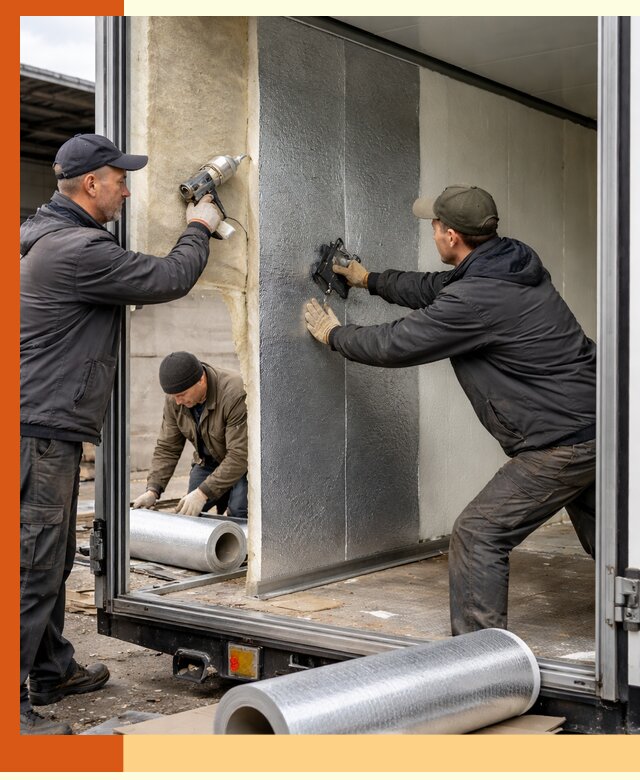 Утепление холодильного кузова в Новоалтайске — монтаж и теплоизоляция