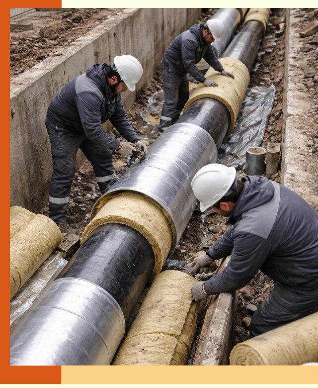 Утепление теплотрассы в Новоалтайске: утеплительные работы и материалы
