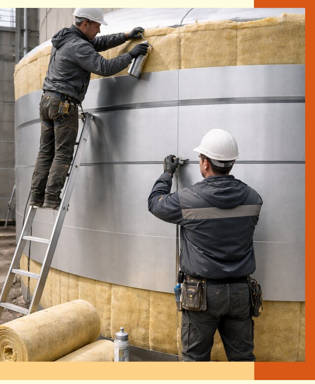 Утепление цистерны в Новоалтайске пенополиуретаном от 14825 руб. под ключ | ТепломастерНвл