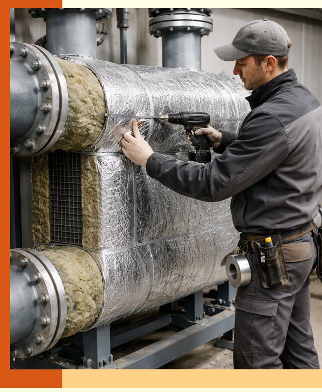 Утепление теплообменника в Новоалтайске — профессиональная теплоизоляция оборудования