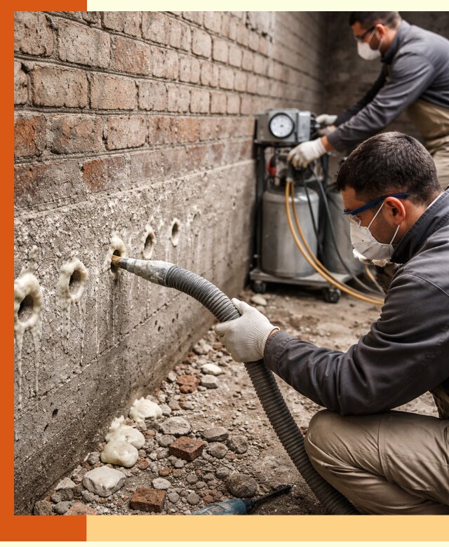 Заполнение колодцевой кладки ППУ в Новоалтайске быстро и герметично
