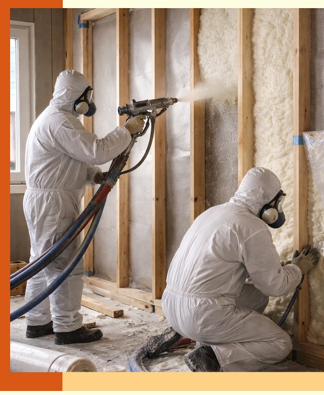 Утепление каркасной стены ППУ в Новоалтайске для домов и коттеджей