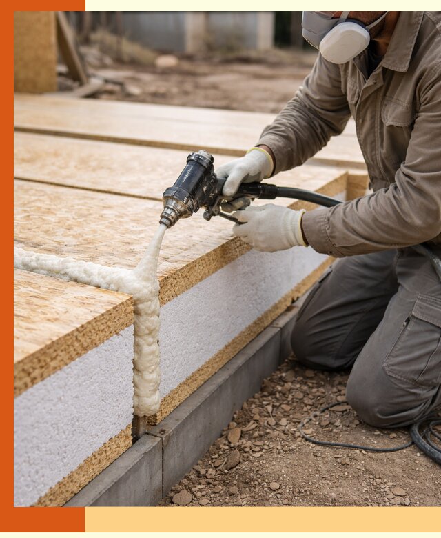 Утепление СИП-панелей пенополиуретаном (ППУ) в Новоалтайске