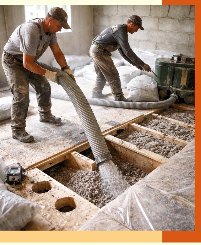 Заполнение пустот перекрытий в Новоалтайске от 4601 руб. под ключ | ТепломастерНвл