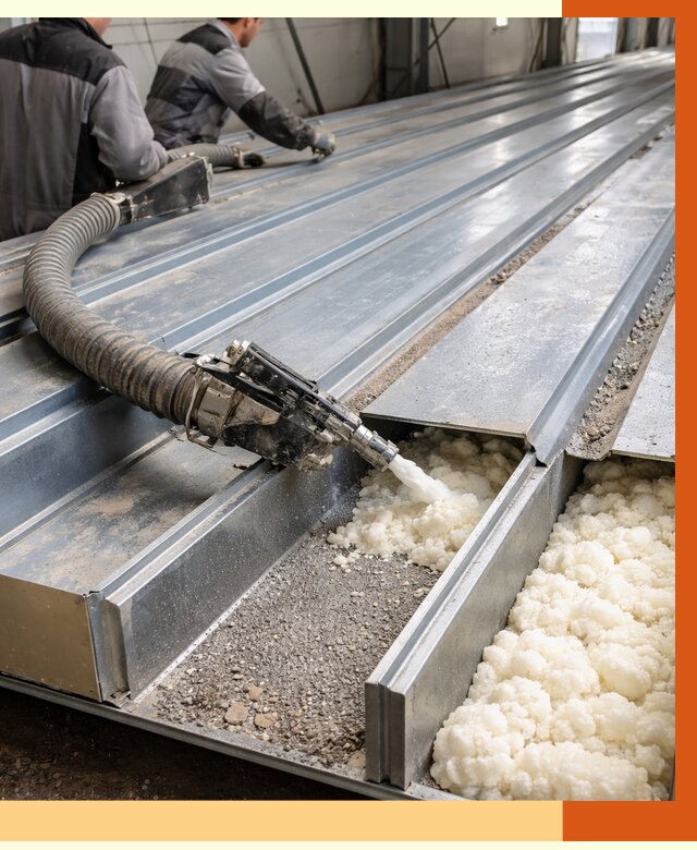 Заполнение пустот кровельных панелей в Новоалтайске от 7361 руб. под ключ | ТепломастерНвл