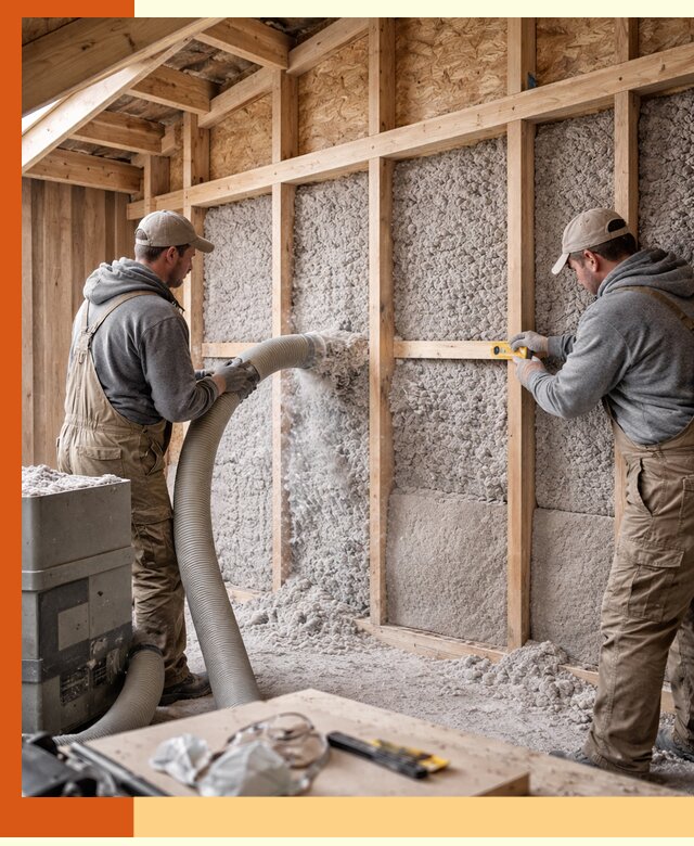 Утепление эковатой стен, потолков и перекрытий в Новоалтайске