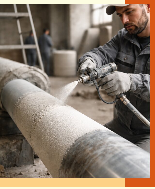 Утепление труб жидкой теплоизоляцией в Новоалтайске от 7668 руб. под ключ | ТепломастерНвл