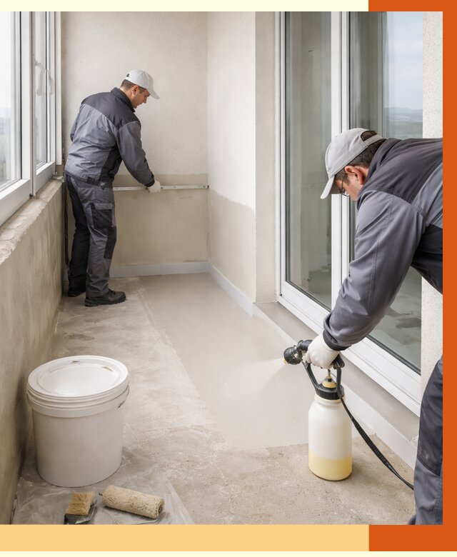 Утепление балкона жидкой теплоизоляцией в Новоалтайске от 5879 руб./м2 | ТепломастерНвл