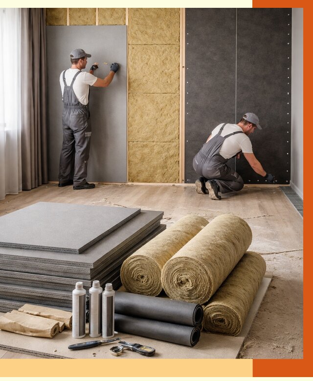 Шумоизоляция дома в Новоалтайске от 4601 руб/м2 — комплексная звукоизоляция под ключ | ТепломастерНвл